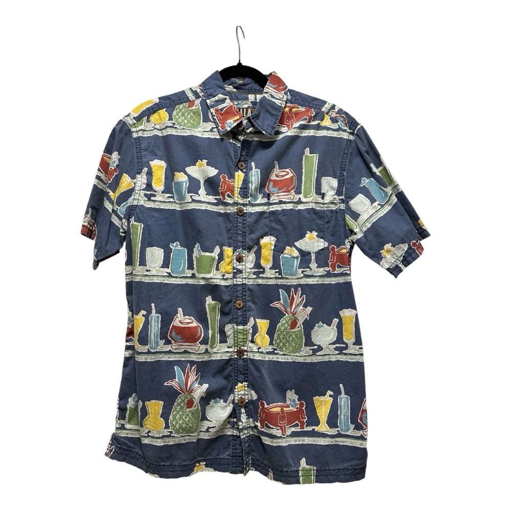Kahala Hana Hou Hawaii Cocktail Tropical Drink Short Sleeve Button Down Shirt